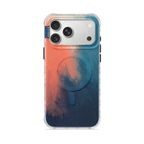 Blue/Orange - Clear iPhone Case