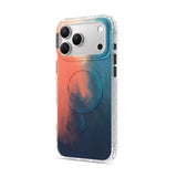 Blue/Orange - Clear iPhone Case