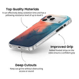 Blue/Orange - Clear iPhone Case