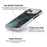 Black Gray - Clear iPhone Case