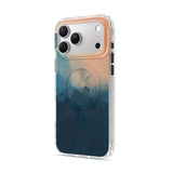 Beige Blue - Clear iPhone Case