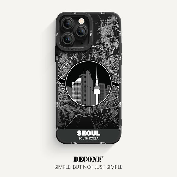 iPhone 11 Series | City Line Map Series Pupil Liquid Silicone Phone Case - Seoul