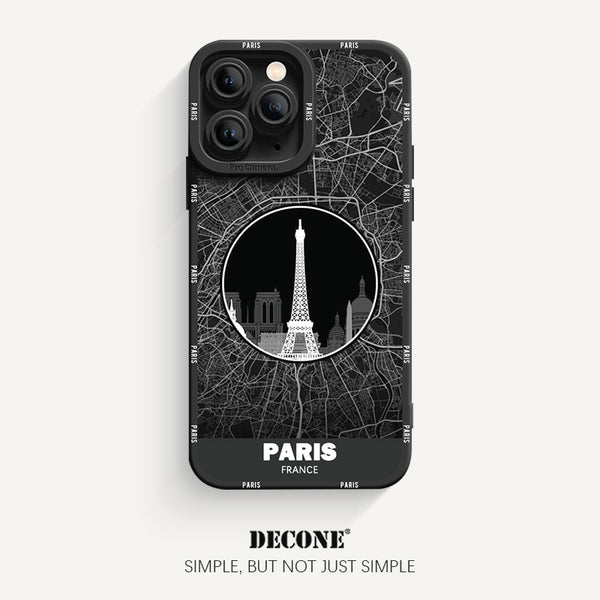 iPhone 11 Series | City Line Map Series Pupil Liquid Silicone Phone Case - Paris