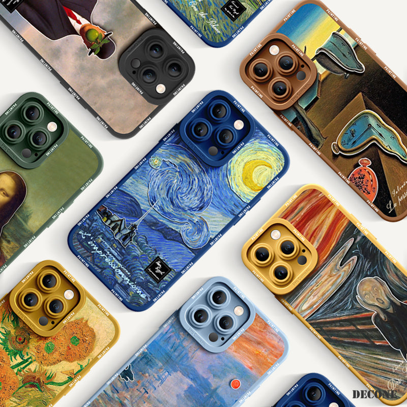 iPhone 13 Series Oil Painting Series Pupil Liquid Silicone Phone