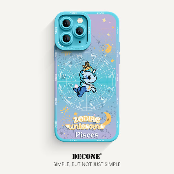 iPhone 11 Series | Zodiac Series Pupil Liquid Silicone Phone Case - Pisces(Unicorn)