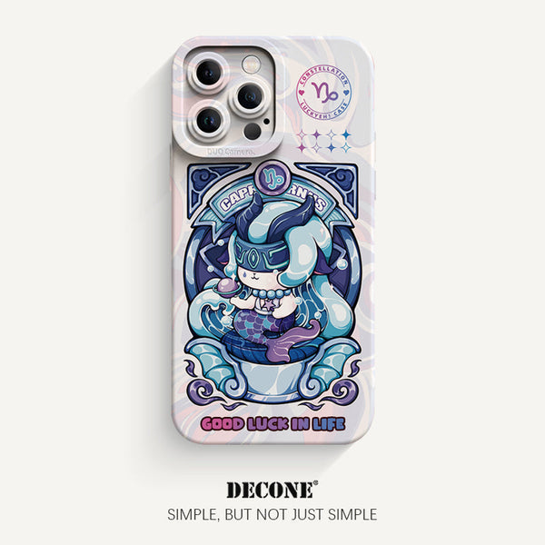 iPhone 12 Series | Zodiac Series Pupil Liquid Silicone Phone Case - Capricorn(Cartoon image)