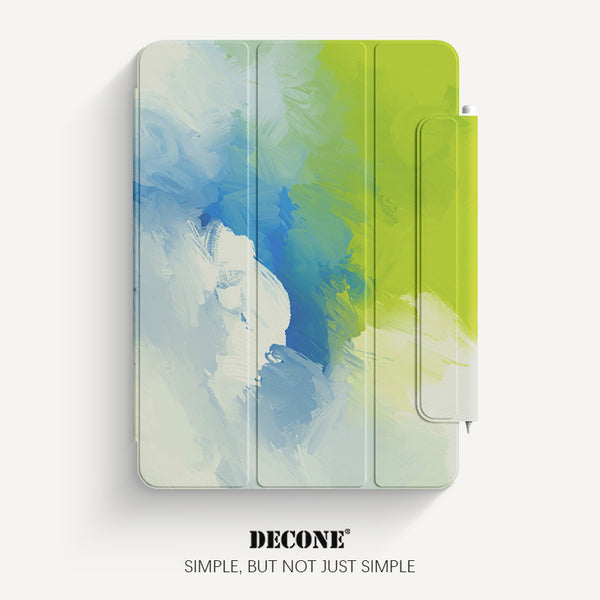 iPad Series | Watercolor Leather Smart Magnetic Reversible Clip (With Clip Buckle)