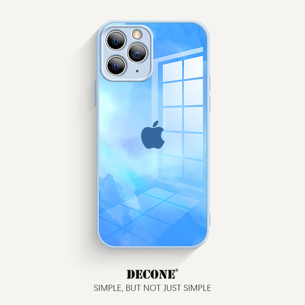 iPhone 11 Series | Tempered glass phone case with Glacier Blue