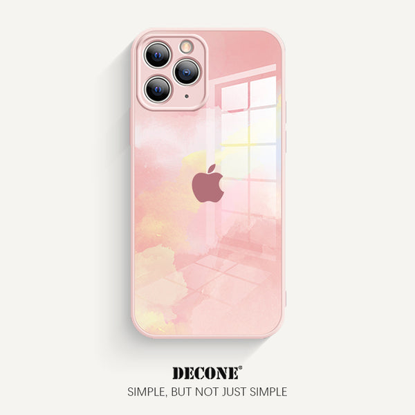 iPhone 11 Series | Tempered glass phone case with Cherry Powder