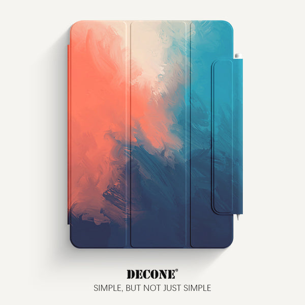 iPad Series | Watercolor Leather Smart Magnetic Reversible Clip (With Clip Buckle)