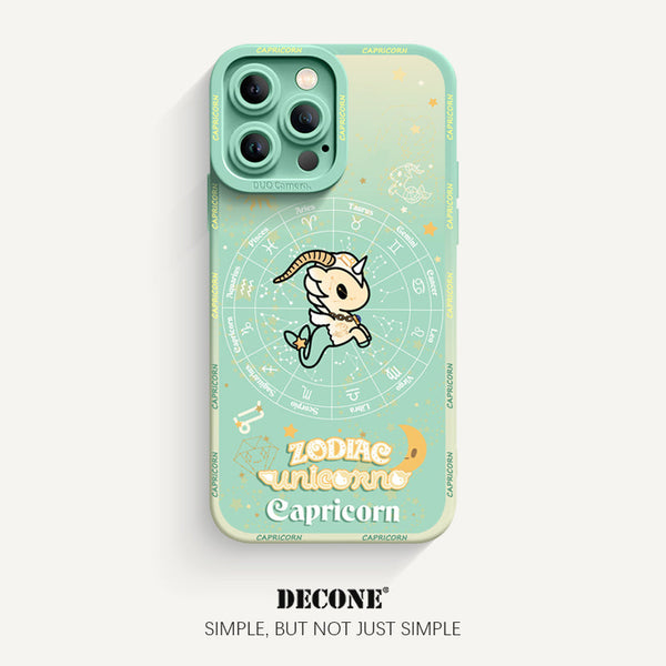 iPhone 13 Series | Zodiac Series Pupil Liquid Silicone Phone Case - Capricorn(Unicorn)