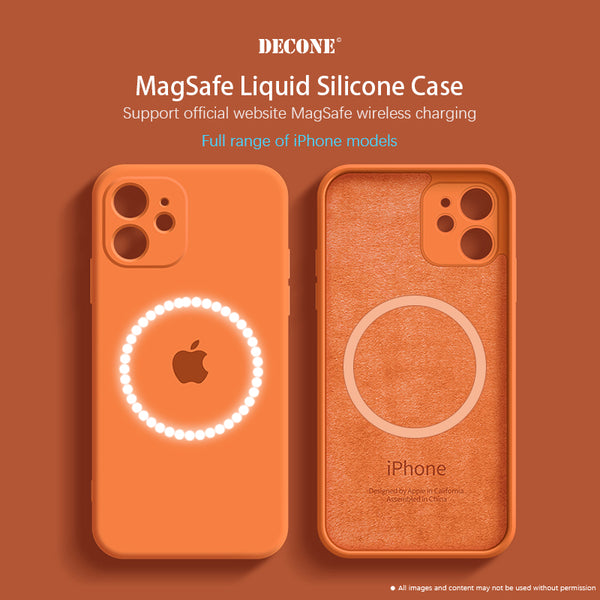 iPhone MagSafe Liquid Silicone Phone Case(Gift lanyard)