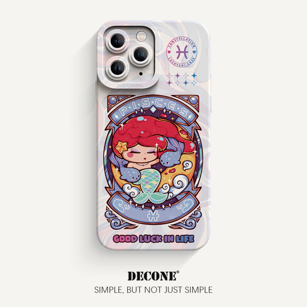 iPhone 11 Series | Zodiac Series Pupil Liquid Silicone Phone Case - Pisces(Cartoon image)