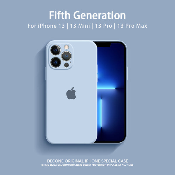 【Decone】iPhone 13 Series | The fifth generation liquid silicone mobile phone case (gift lanyard)