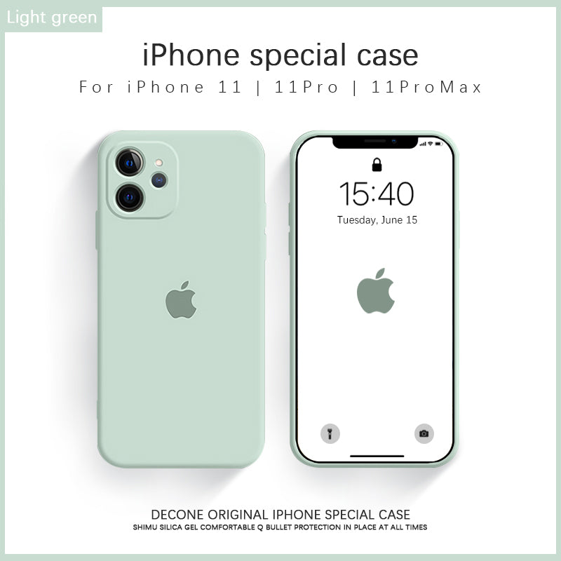 Decone】iPhone 11 Series Straight Edge Silicone Phone Case (Gift Lanya –  DECONE