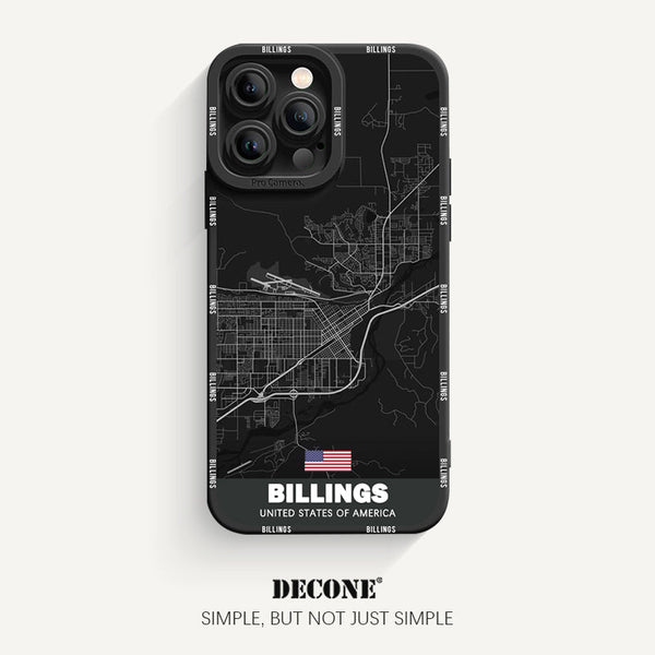 iPhone 13 Series | City Line Map Series Pupil Liquid Silicone Phone Case - Billings