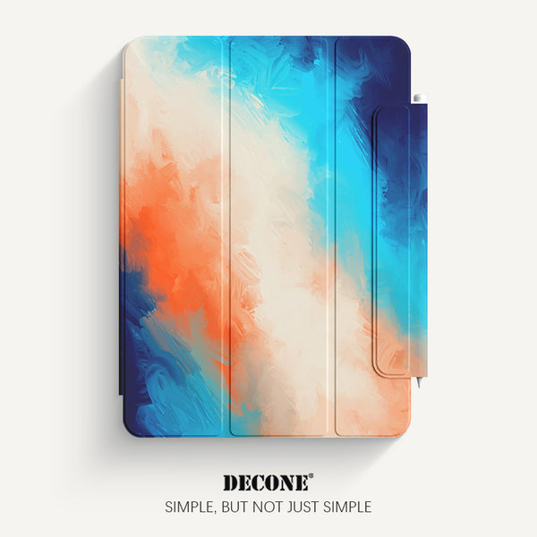 iPad Series | Watercolor Leather Smart Magnetic Reversible Clip (With Clip Buckle)