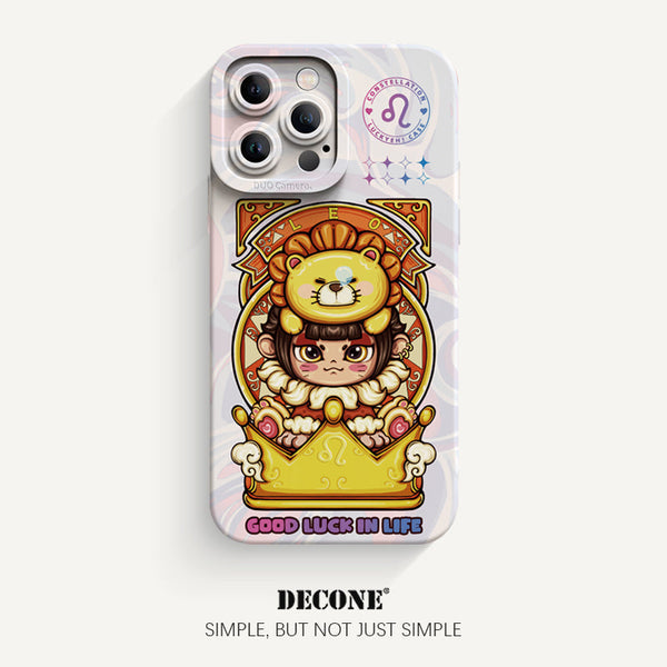 iPhone 13 Series | Zodiac Series Pupil Liquid Silicone Phone Case - Leo(Cartoon image)