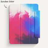 iPad Series | Watercolor Leather Smart Magnetic Reversible Clip (With Clip Buckle)