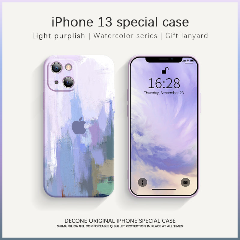 Decone iPhone 13 series Watercolor Liquid Silicone Phone Case