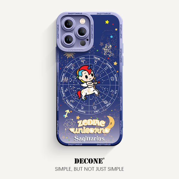 iPhone 14 Series | Zodiac Series Pupil Liquid Silicone Phone Case - Sagittarius(Unicorn)