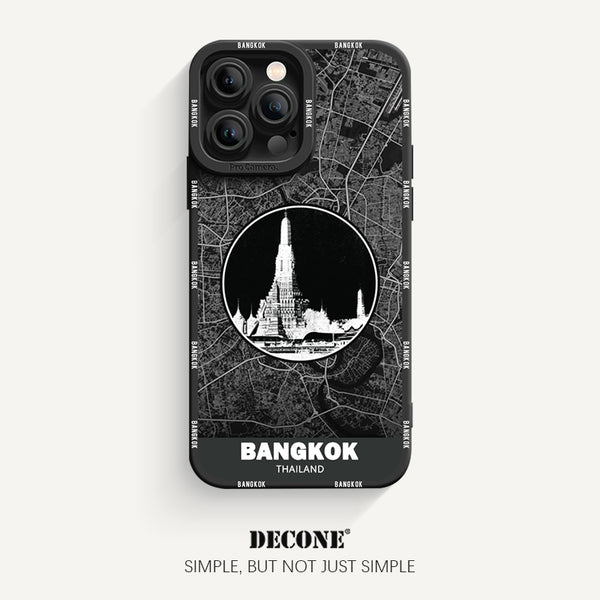 iPhone 14 Series | City Line Map Series Pupil Liquid Silicone Phone Case - Bangkok