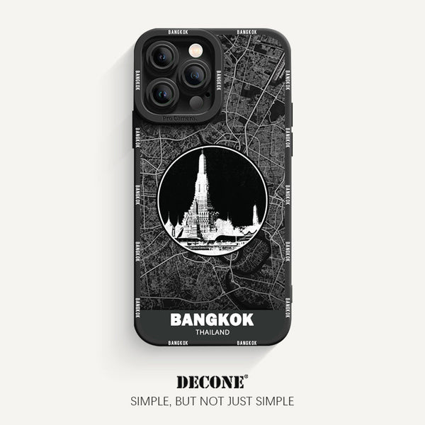 iPhone 12 Series | City Line Map Series Pupil Liquid Silicone Phone Case - Bangkok