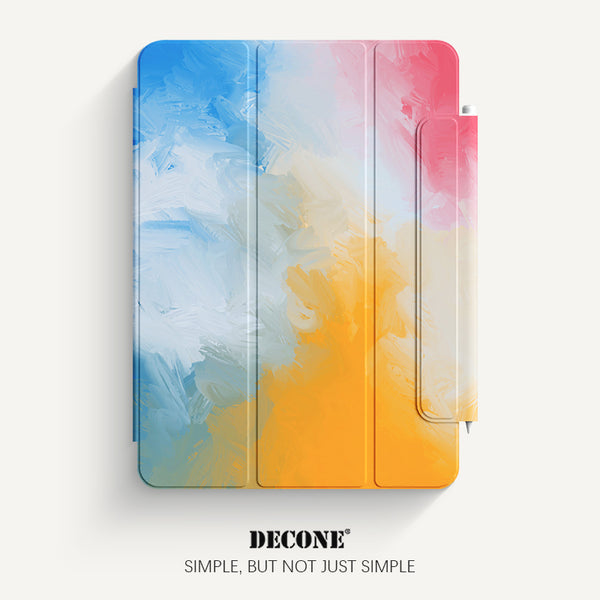 iPad Series | Watercolor Leather Smart Magnetic Reversible Clip (With Clip Buckle)