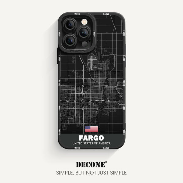 iPhone 13 Series | City Line Map Series Pupil Liquid Silicone Phone Case -Fargo