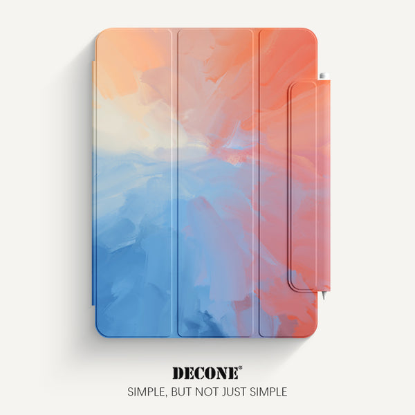 iPad Series | Watercolor Leather Smart Magnetic Reversible Clip (With Clip Buckle)