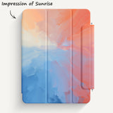 iPad Series | Watercolor Leather Smart Magnetic Reversible Clip (With Clip Buckle)