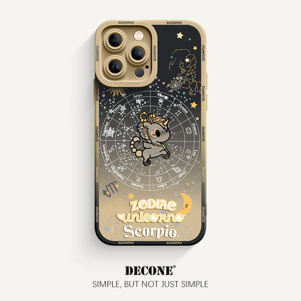 iPhone 13 Series | Zodiac Series Pupil Liquid Silicone Phone Case - Scorpio(Unicorn)