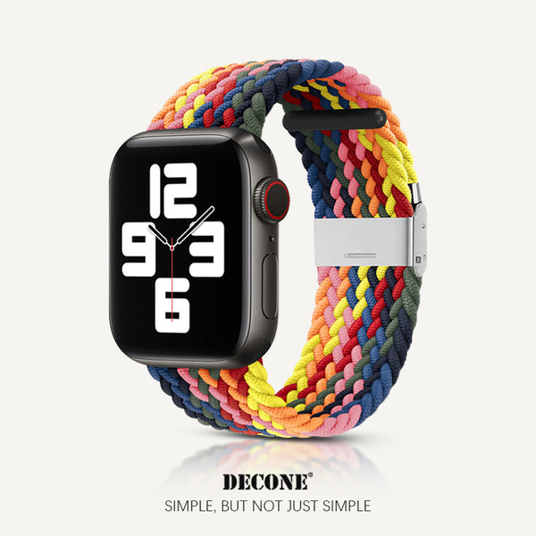 Apple Watch Series | Colorful Nylon Braided Watch Strap (Watch clasp series)