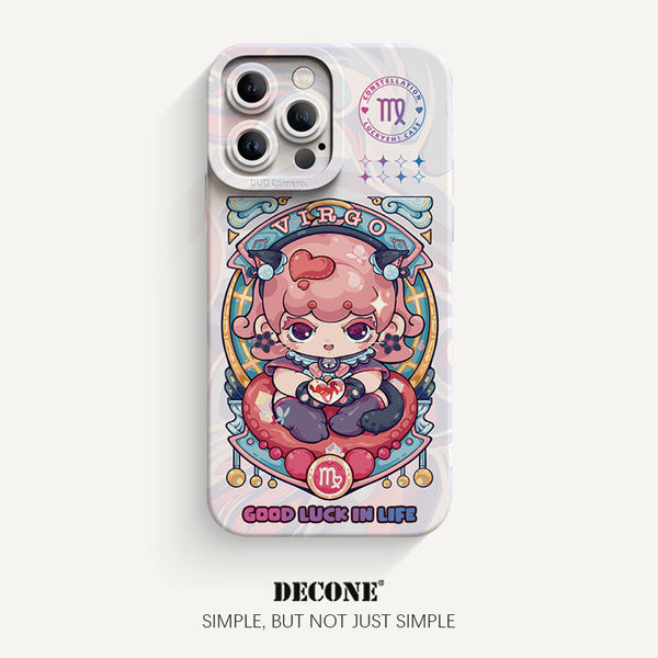 iPhone 13 Series | Zodiac Series Pupil Liquid Silicone Phone Case - Virgo(Cartoon image)