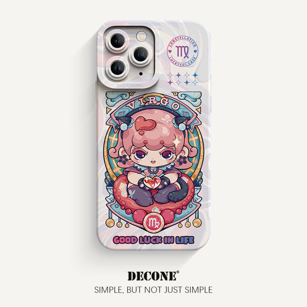 iPhone 11 Series | Zodiac Series Pupil Liquid Silicone Phone Case - Virgo(Cartoon image)