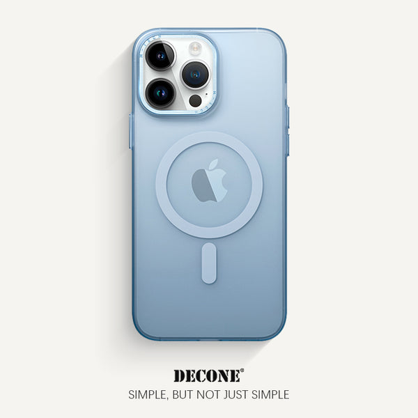 iPhone 14 MagSafe Series | Metal Lens Frame Translucent Frosted Phone Case