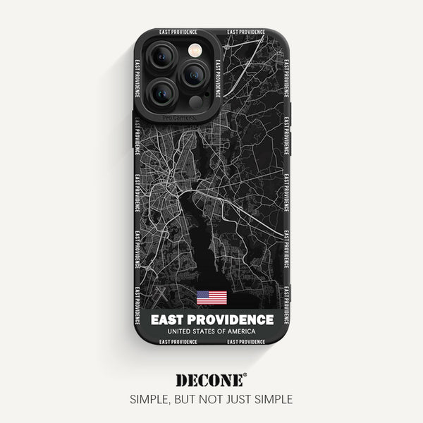 iPhone 14 Series | City Line Map Series Pupil Liquid Silicone Phone Case - East Providence