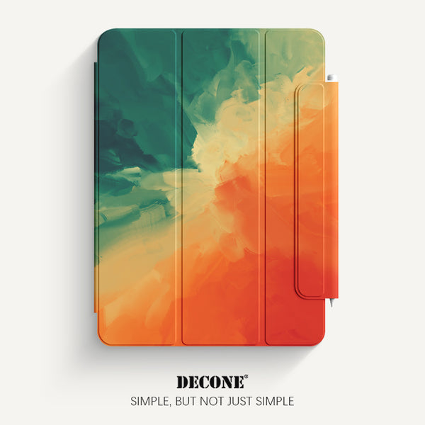 iPad Series | Watercolor Leather Smart Magnetic Reversible Clip (With Clip Buckle)