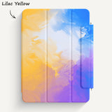 iPad Series | Watercolor Leather Smart Magnetic Reversible Clip (With Clip Buckle)