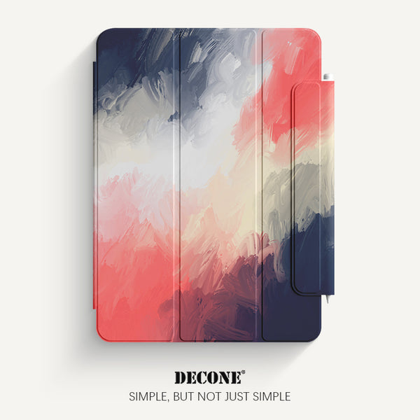 iPad Series | Watercolor Leather Smart Magnetic Reversible Clip (With Clip Buckle)