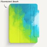 iPad Series | Watercolor Leather Smart Magnetic Reversible Clip (With Clip Buckle)