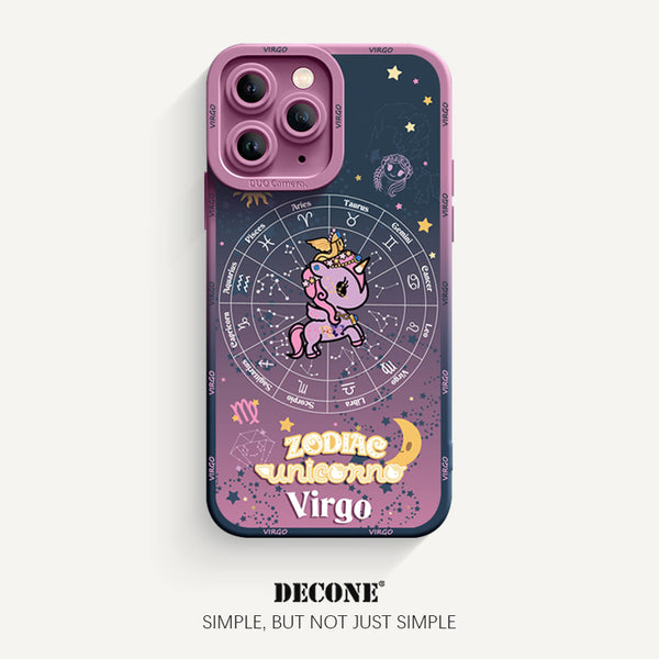 iPhone 11 Series | Zodiac Series Pupil Liquid Silicone Phone Case - Virgo(Unicorn)