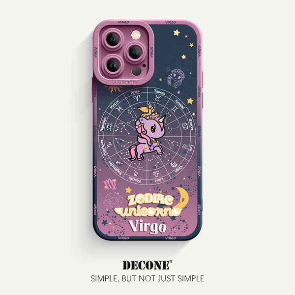 iPhone 13 Series | Zodiac Series Pupil Liquid Silicone Phone Case - Virgo(Unicorn)