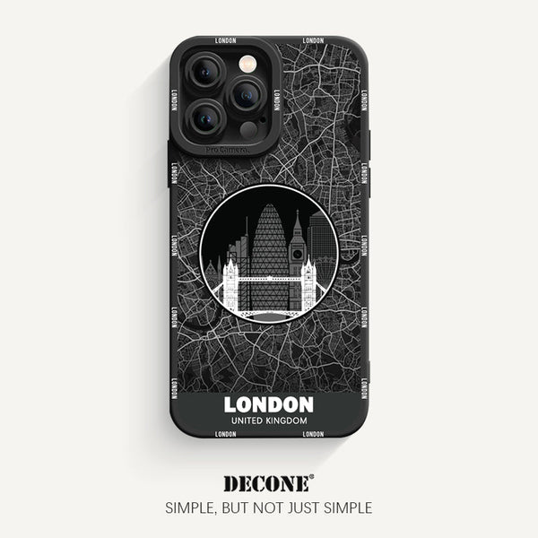 iPhone 12 Series | City Line Map Series Pupil Liquid Silicone Phone Case - London