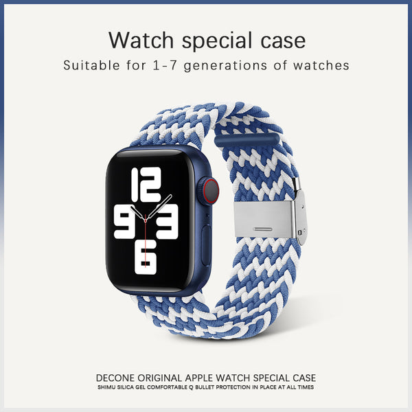 【Decone】Apple Watch Series |  W texture nylon woven strap (Watch clasp series)