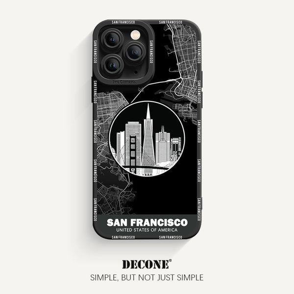 iPhone 11 Series | City Line Map Series Pupil Liquid Silicone Phone Case - San Francisco