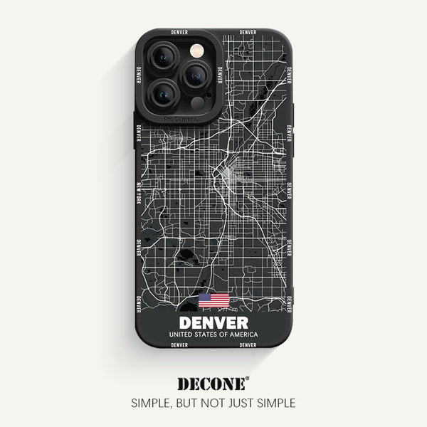 iPhone 12 Series | City Line Map Series Pupil Liquid Silicone Phone Case - Denver