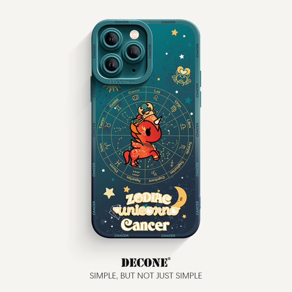 iPhone 11 Series | Zodiac Series Pupil Liquid Silicone Phone Case - Cancer(Unicorn)