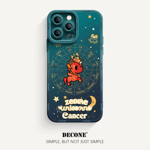 iPhone 12 Series | Zodiac Series Pupil Liquid Silicone Phone Case - Cancer(Unicorn)