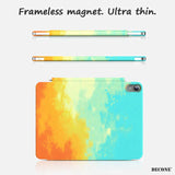 iPad Series | Watercolor Leather Smart Magnetic Reversible Clip (With Clip Buckle)